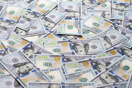 Background of 100 dollar bills