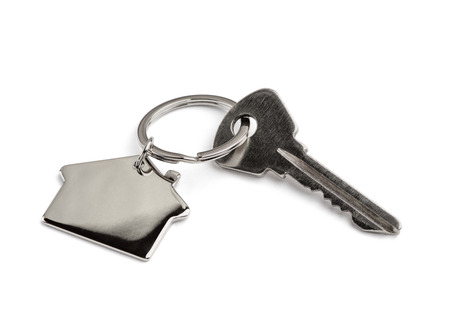 Key of house isolated on white