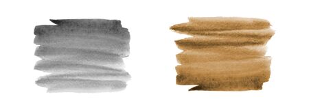 Gray and brown abstract background in watercolorの写真素材