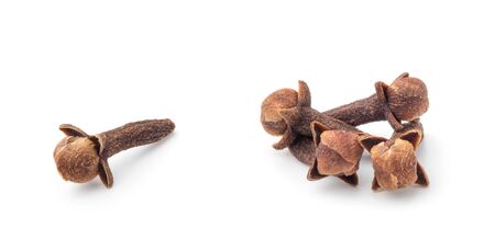 Spice cloves on white backgroundの写真素材