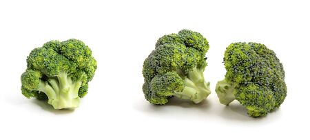 Broccoli isolated on white backgroundの写真素材