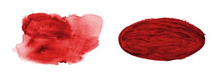 Abstract red watercolor on white background.の写真素材