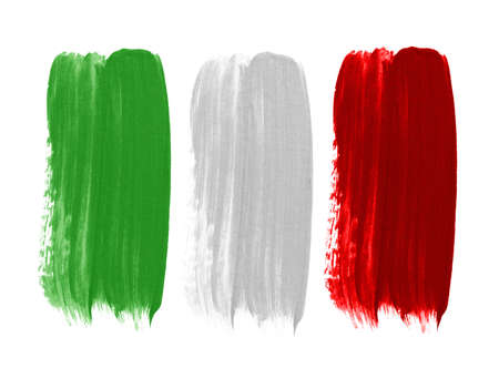 Italy watercolor national country flag icon .;