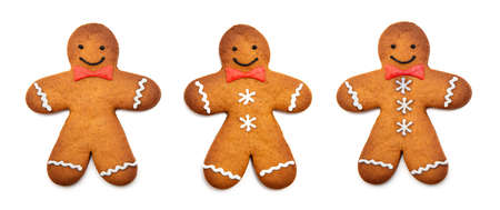 Gingerbread man isolated on white background