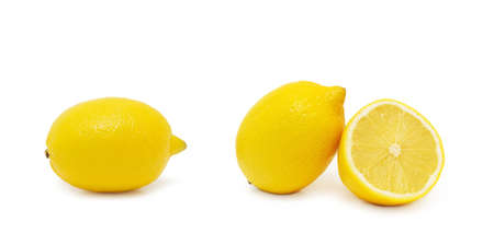 Lemon isolated on white backgroundの写真素材