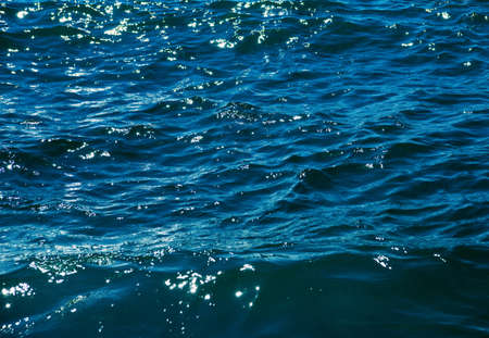 Blue sea water background textureの写真素材