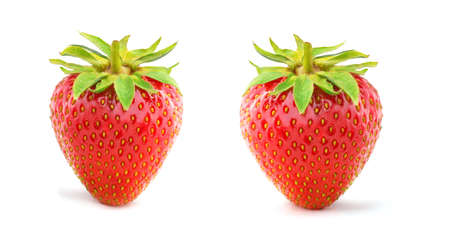 Strawberry isolated on white backgroundの写真素材