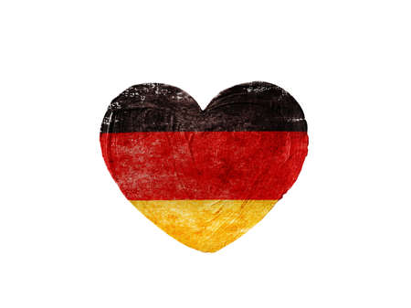 Heart with German national flag colors.の写真素材