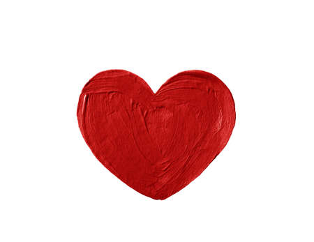 Style Red Heart Isolated on a White Background.の写真素材