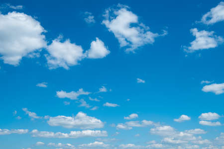 White clouds in blue sky.の写真素材