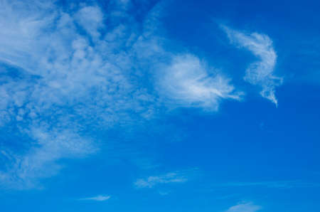 White clouds in blue sky.の写真素材