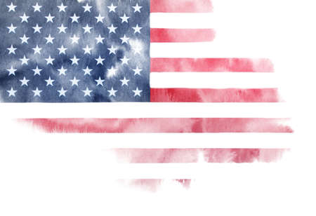 Grunge USA flag. American flag with grunge texture.の写真素材