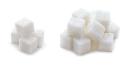 Sugar Cube on white backgroundの写真素材