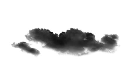 black clouds on white backgroundの写真素材