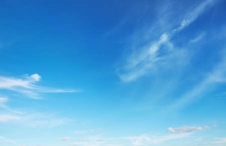 blue sky background with white cloudsの写真素材