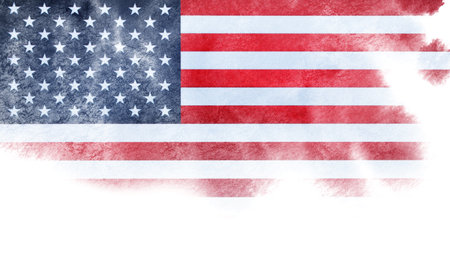 Grunge USA flag. American flag with grunge texture.の写真素材
