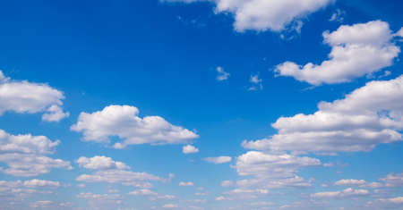 White clouds in blue sky.の写真素材
