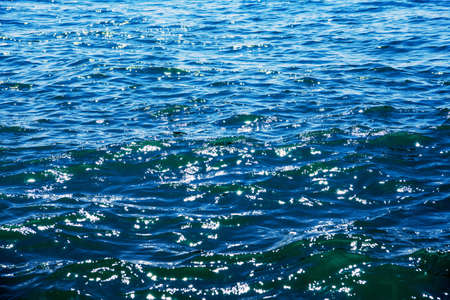 Blue sea water background textureの写真素材