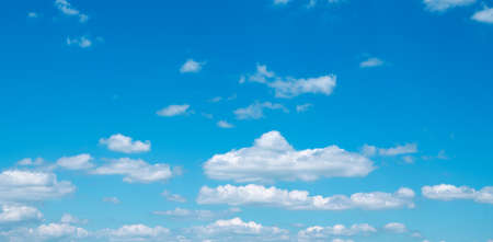 White clouds in blue sky.の写真素材