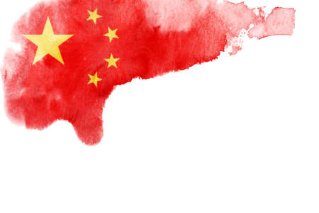 Flag of China background textureの写真素材