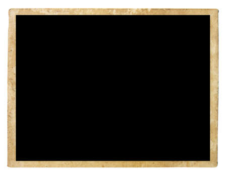 Blank old photo isolated on whiteの写真素材