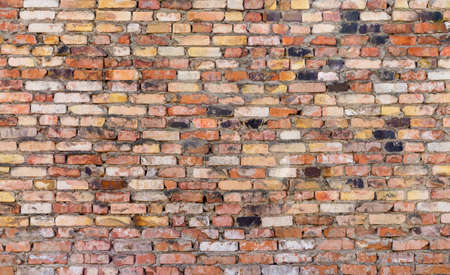Old brick wall background textureの写真素材