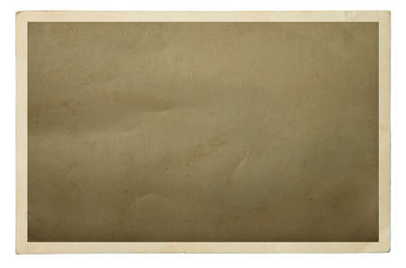 Blank old photo isolated on whiteの写真素材