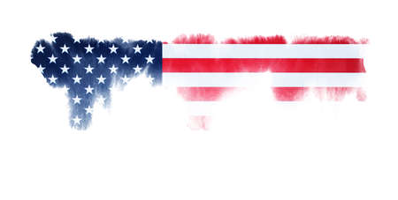 Flag of USA in brush stroke background.の写真素材