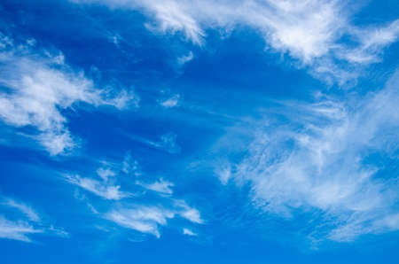 blue sky background with white cloudsの写真素材