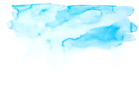 Blue abstract background in watercolor styleの写真素材