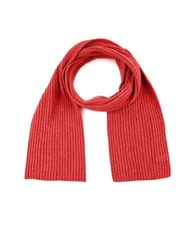 Red scarf on a white background.の写真素材