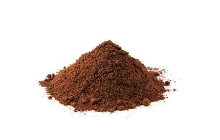 coffee powder isolated on the white backgroundの写真素材