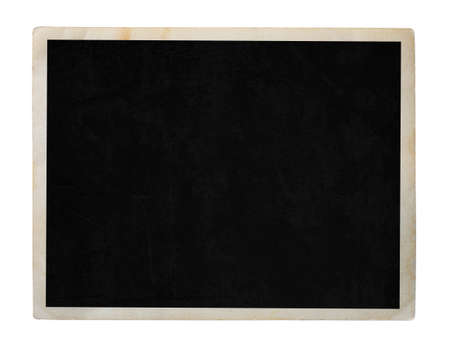 Blank old photo isolated on whiteの写真素材