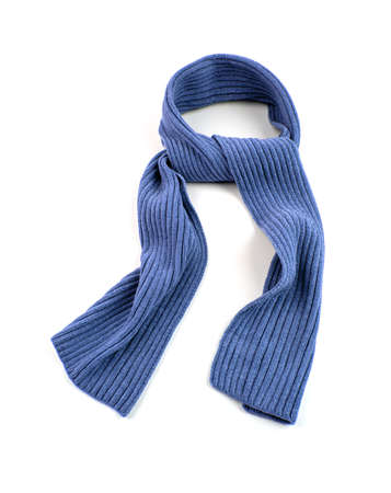 Blue scarf on a white background.の写真素材
