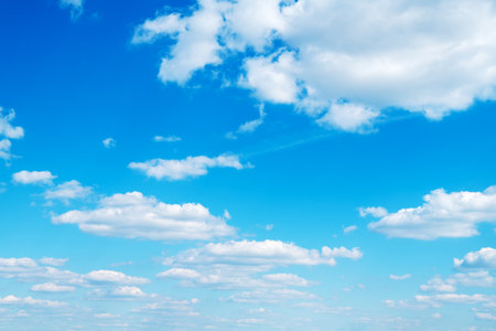 White clouds in blue sky.の写真素材