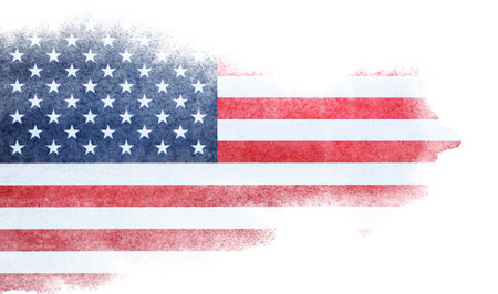 Grunge USA flag. American flag with grunge texture.の写真素材