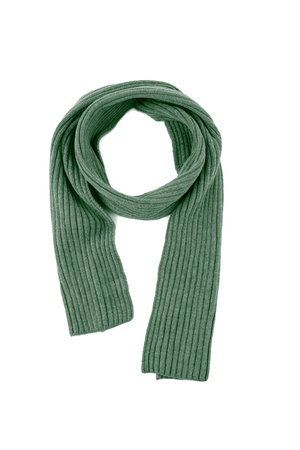 Green scarf on a white background.の写真素材