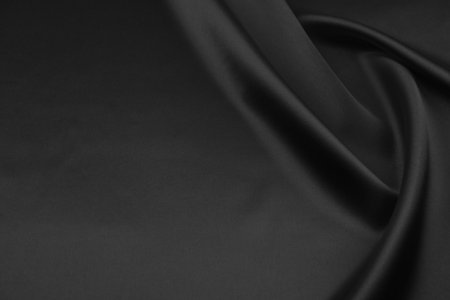 Texture black satin, silk backgroundの写真素材