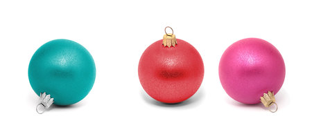 Christmas ball New Year's isolated on white backgroundの写真素材