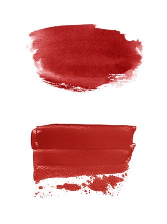Abstract red watercolor on white background.の写真素材
