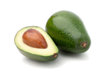 Avocado isolated on whiteの写真素材