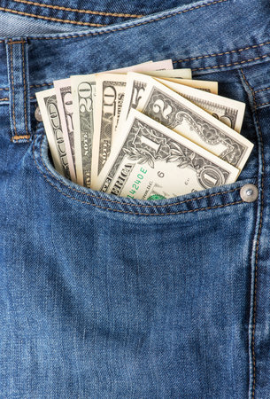 cash in your pocket backgroundの写真素材