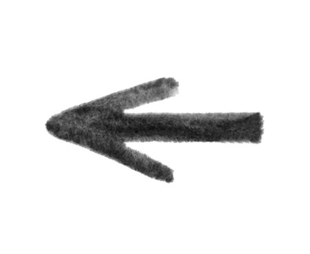 watercolor arrow black on a white backgroundの写真素材