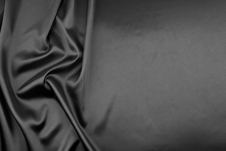 Texture black satin, silk backgroundの写真素材