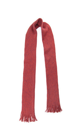 Red scarf on a white background.の写真素材
