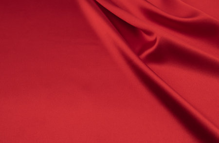 red satin or silk fabric as backgroundの写真素材