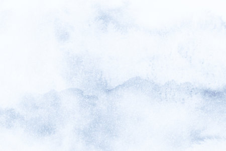 Blue watercolor winter background texture. Hand painted watercolor background.の写真素材