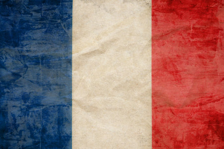 Grunge of France flag background textureの写真素材