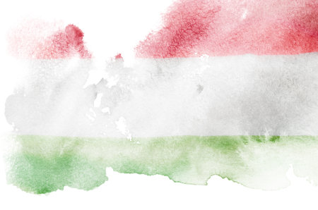 Hungary brush stroke flag background.の写真素材