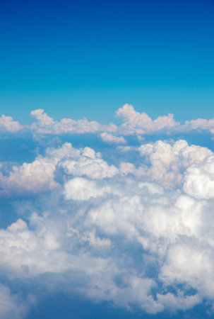 Clouds, a view from airplane window